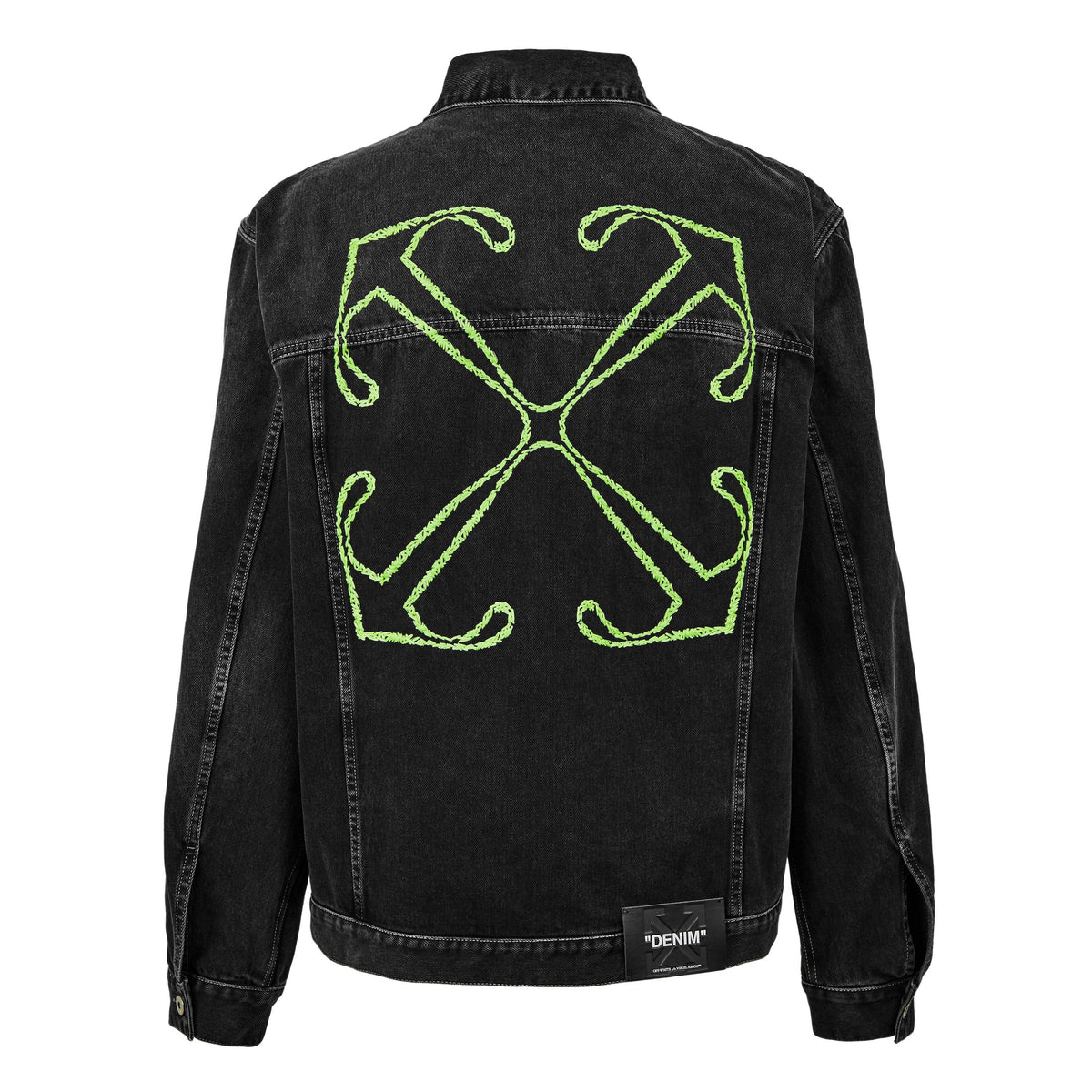 Black Arrow Outline Denim Jacket