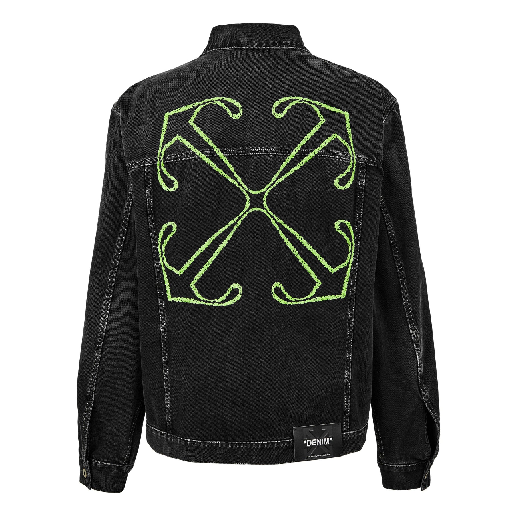 Black Arrow Outline Denim Jacket