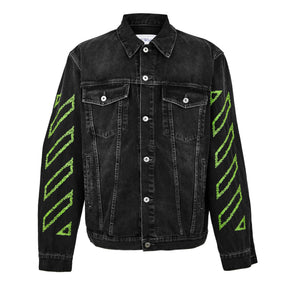 Black Arrow Outline Denim Jacket
