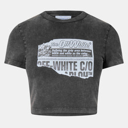 Marble Cropped Fitted Baby Tee