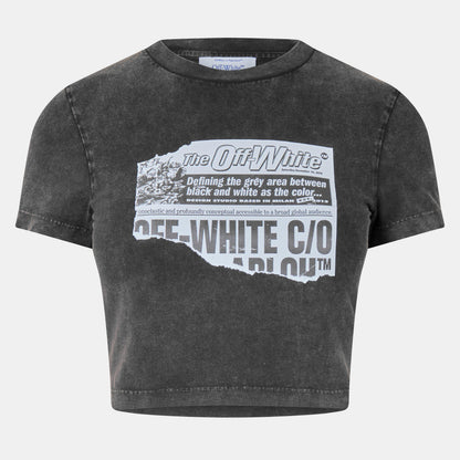 Marble Cropped Fitted Baby Tee