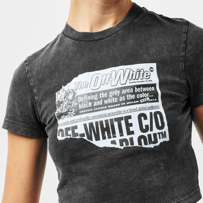 Marble Cropped Fitted Baby Tee