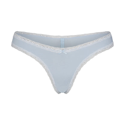 Lightweight Cotton Lace Thong