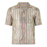 Rainbow Sequins Bowling Shirt