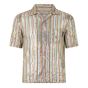 Rainbow Sequins Bowling Shirt