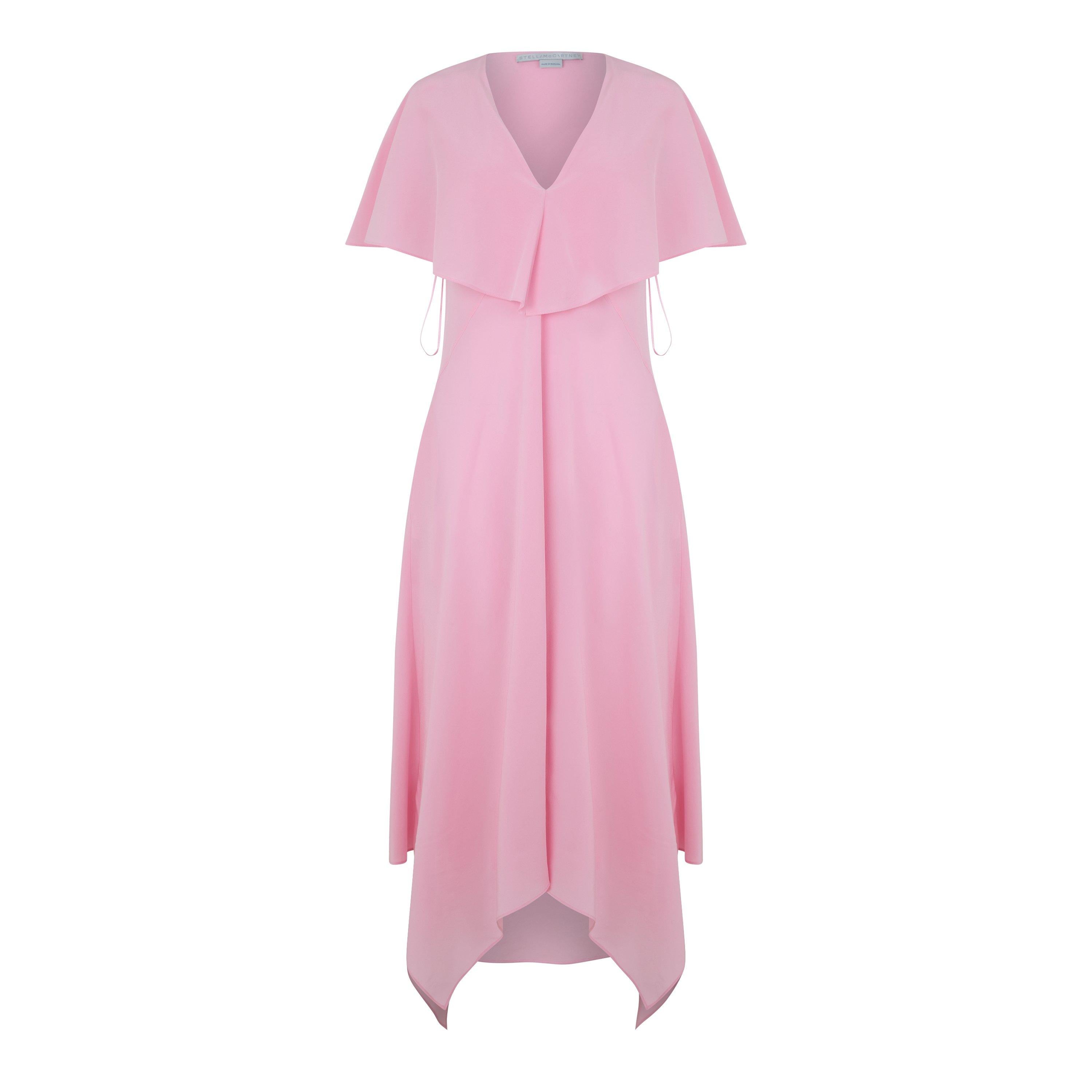 Asymmetric Crepe Midi Dress
