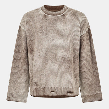 Reversible Knitted Crew Neck Jumper