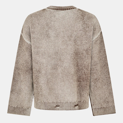 Reversible Knitted Crew Neck Jumper