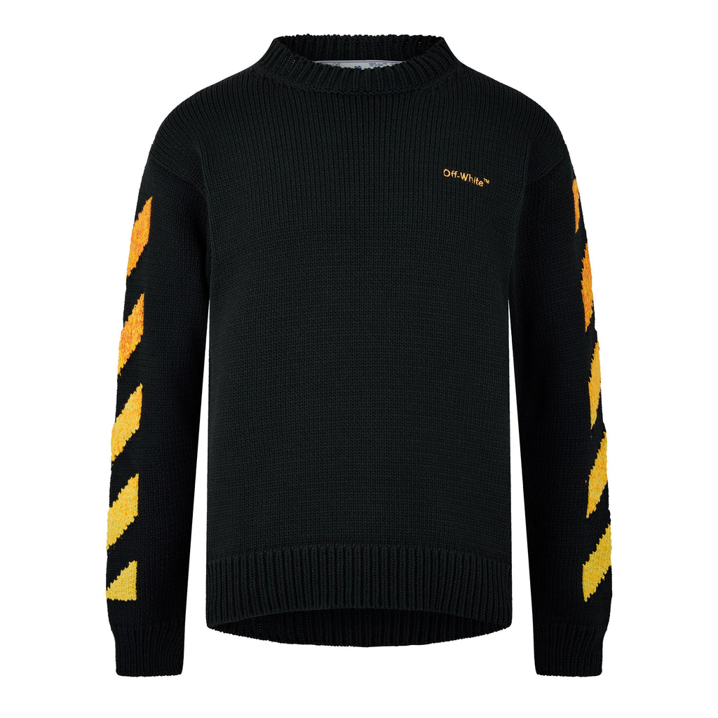 Men's Orange Gradient Arrow Design Hoodie