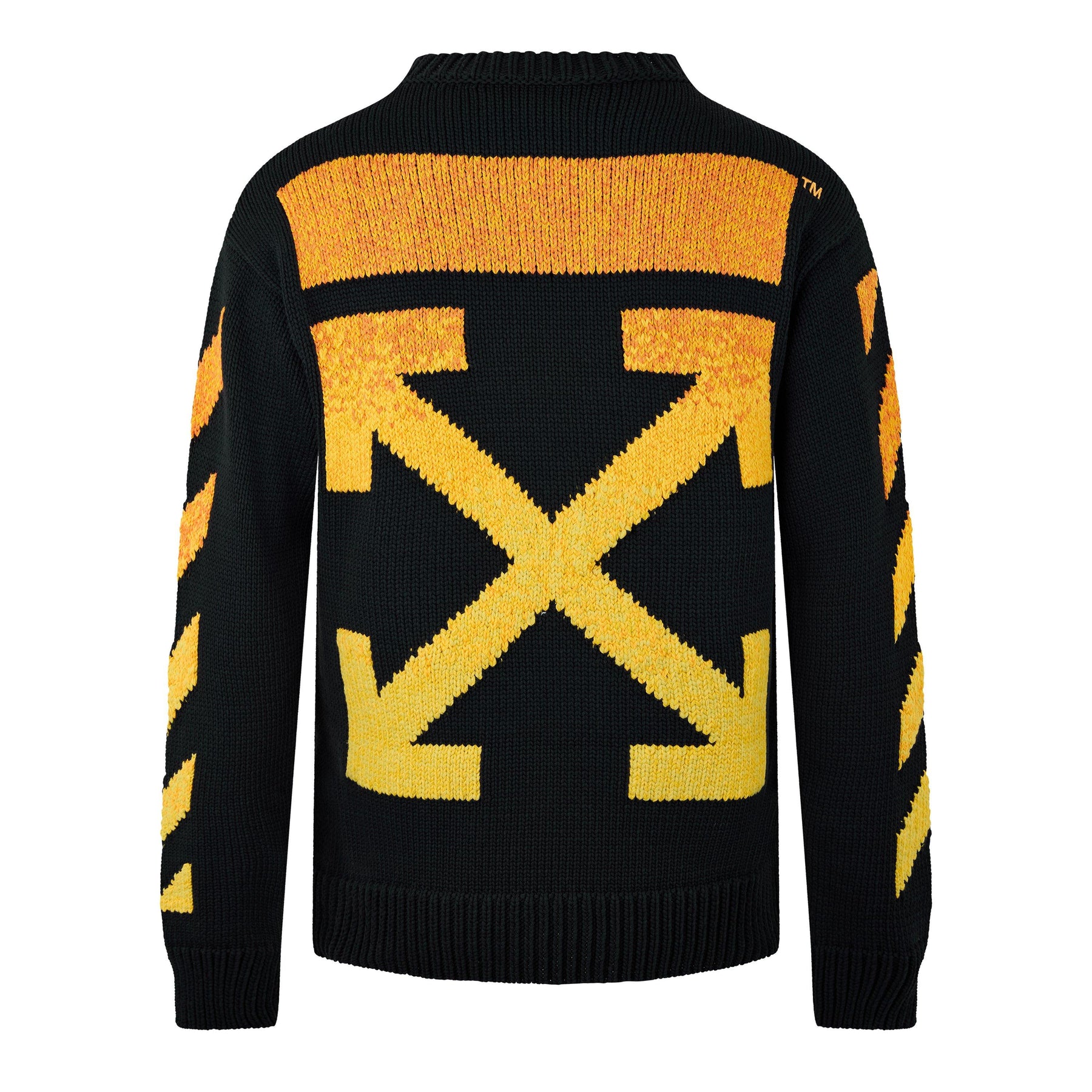 Men's Orange Gradient Arrow Design Hoodie