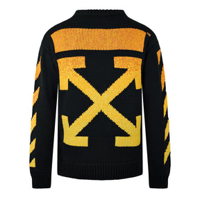 Men's Orange Gradient Arrow Design Hoodie