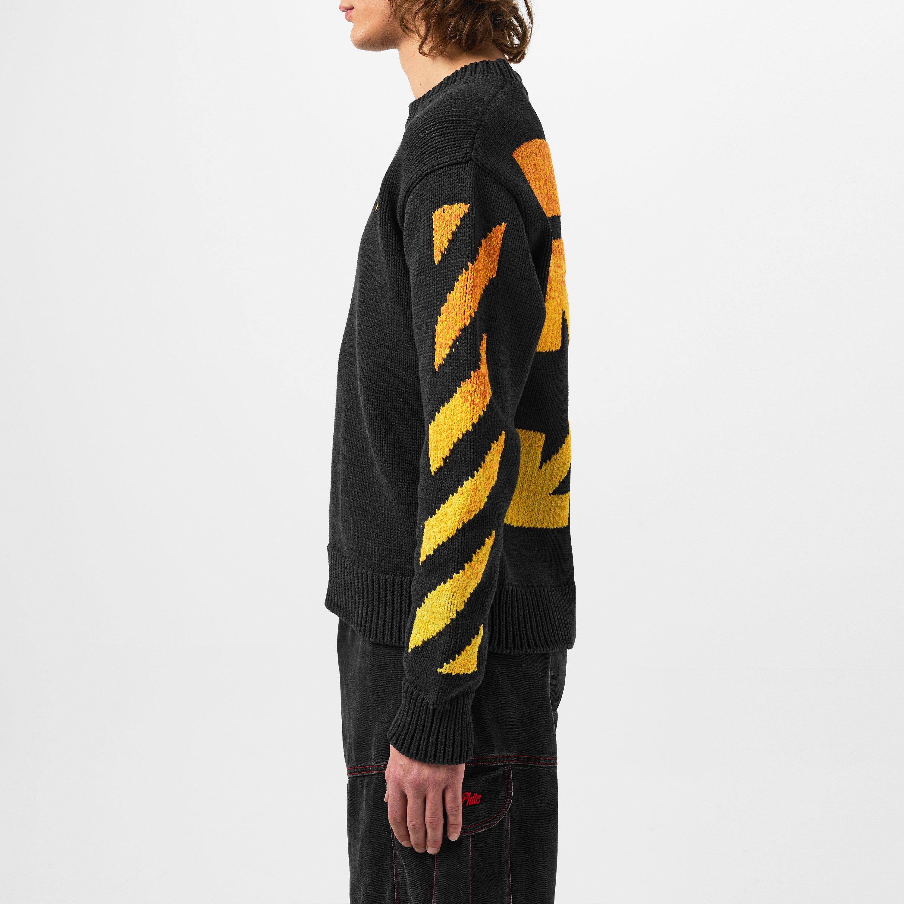 Men's Orange Gradient Arrow Design Hoodie