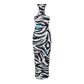 Zebra Print Maxi Dress