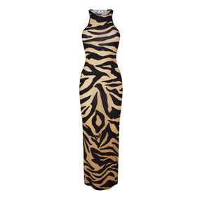 Zebra Print Maxi Dress