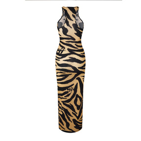 Zebra Print Maxi Dress