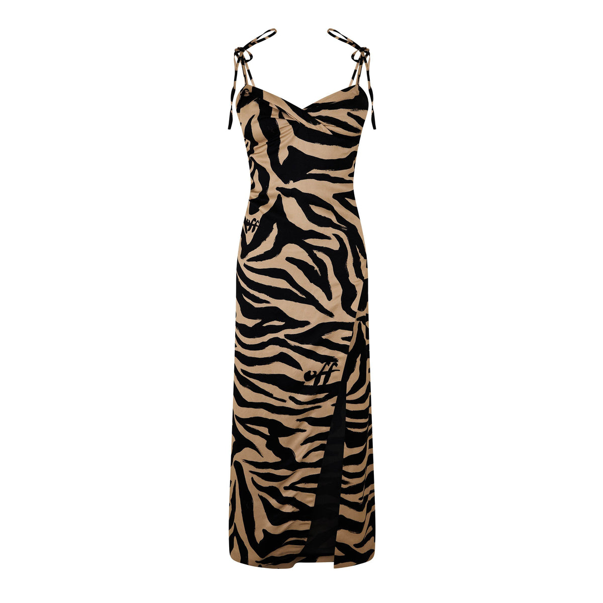 Women's Zebra Print Midi Dress Design