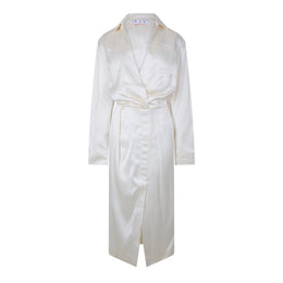 Chine Satin Twist Long Sleeve Dress Shirt