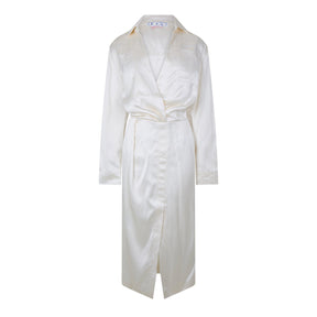 Chine Satin Twist Long Dress