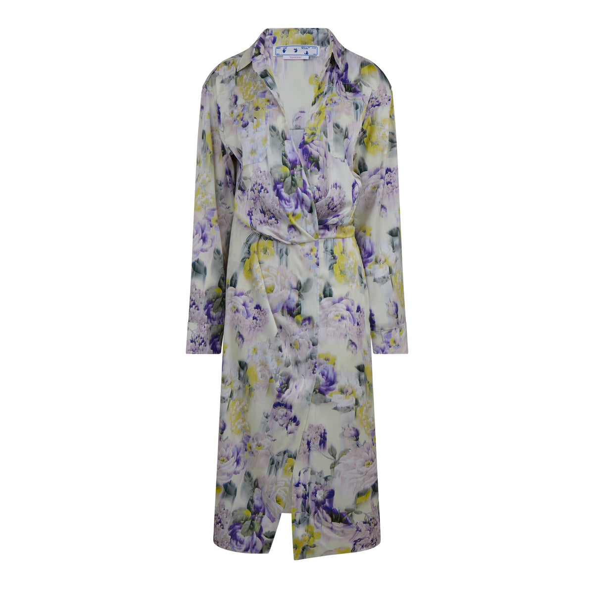 Chine Satin Twist Long Dress