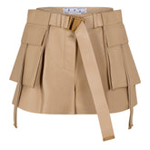 Gabardine Cargo Shorts