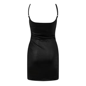 Stretch Leather Mini Dress