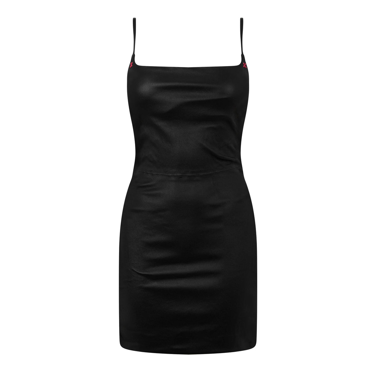 Stretch Leather Mini Dress