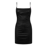 Stretch Leather Mini Dress