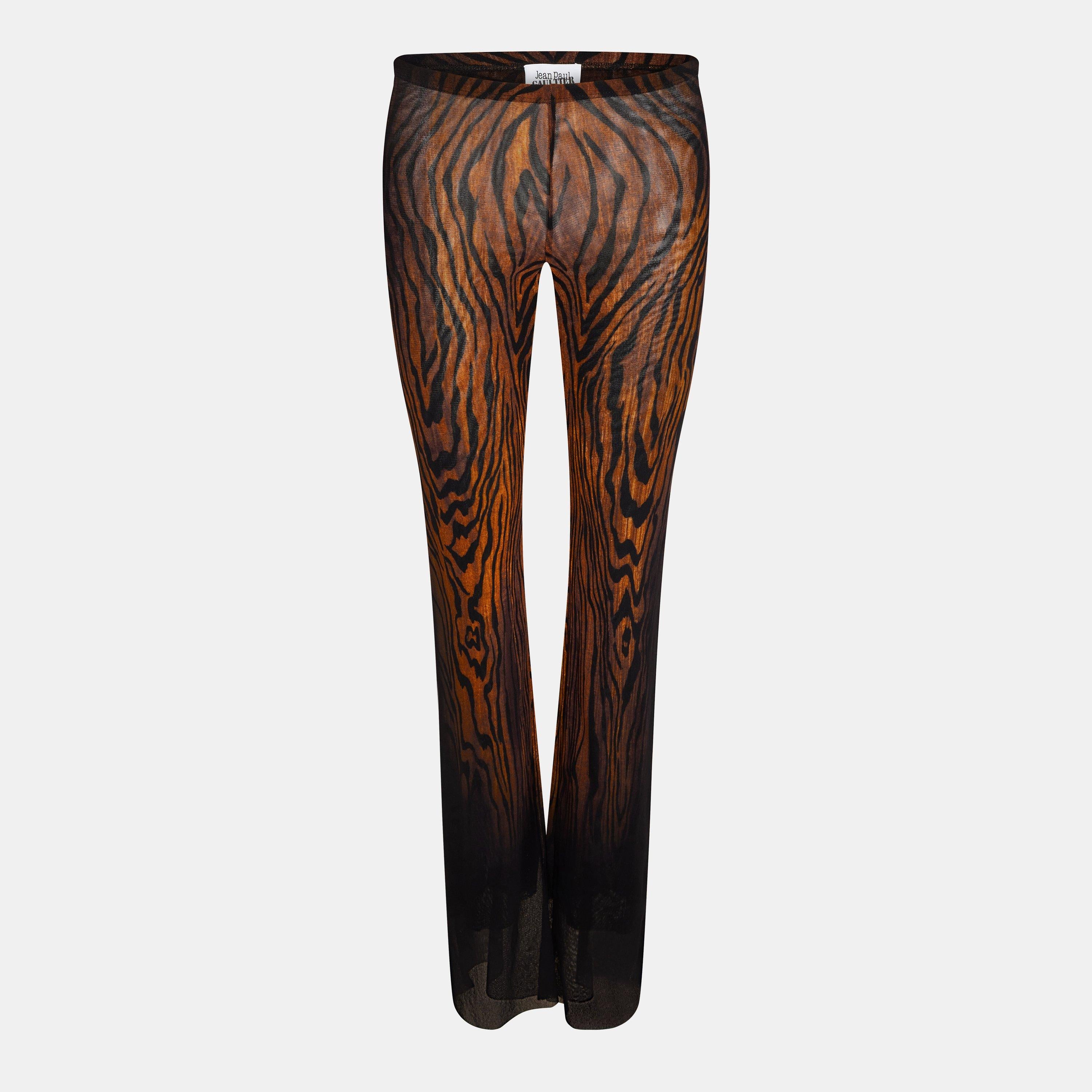 High Waisted Stretch Flared Trousers