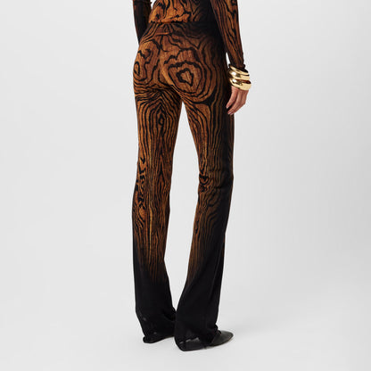 High Waisted Stretch Flared Trousers