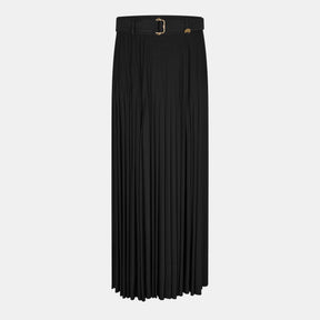 Burb Pleat Blk Skirt Ld62