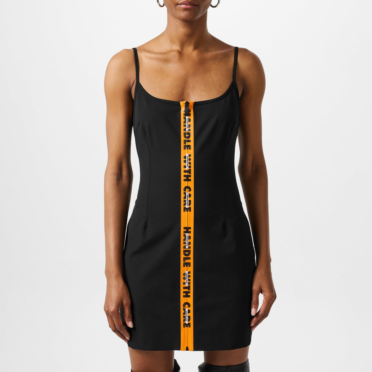 Stretch Gabardine H.W.C Zip Dress
