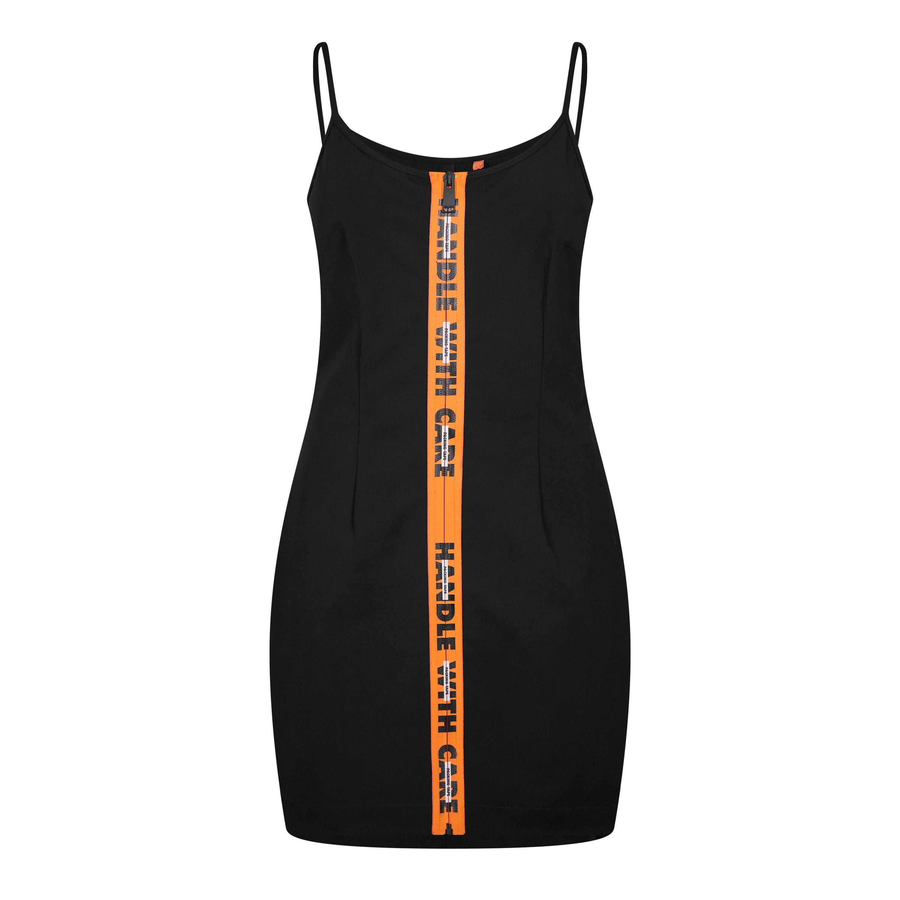 Stretch Gabardine Zipped Mini Dress