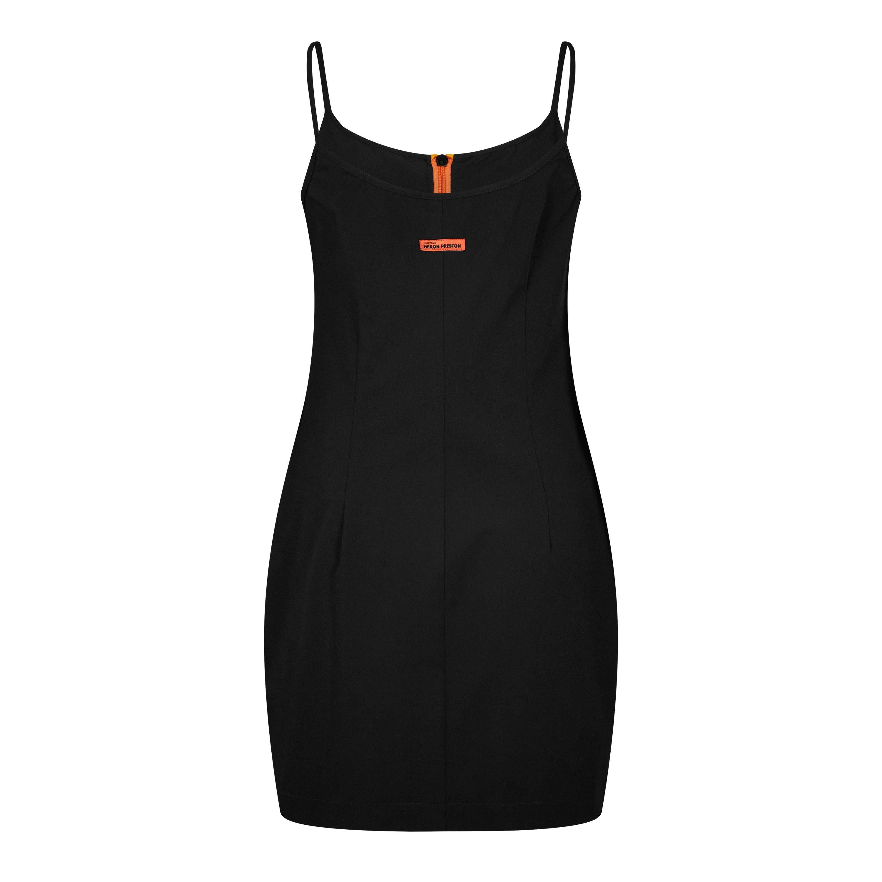 Stretch Gabardine Zipped Mini Dress