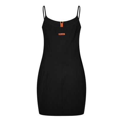 Stretch Gabardine Zipped Mini Dress