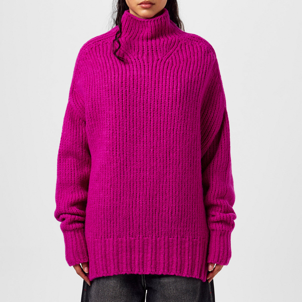 Drop Shoulder Turtleneck Jumper