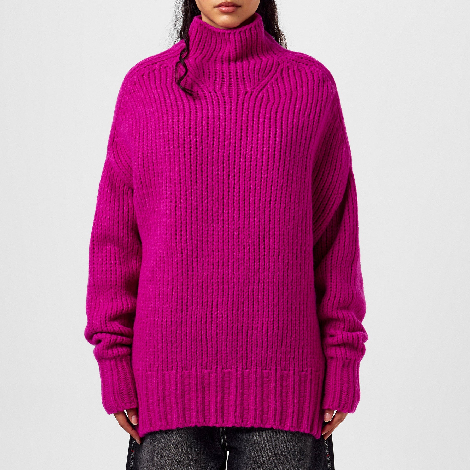 Drop Shoulder Turtleneck Jumper