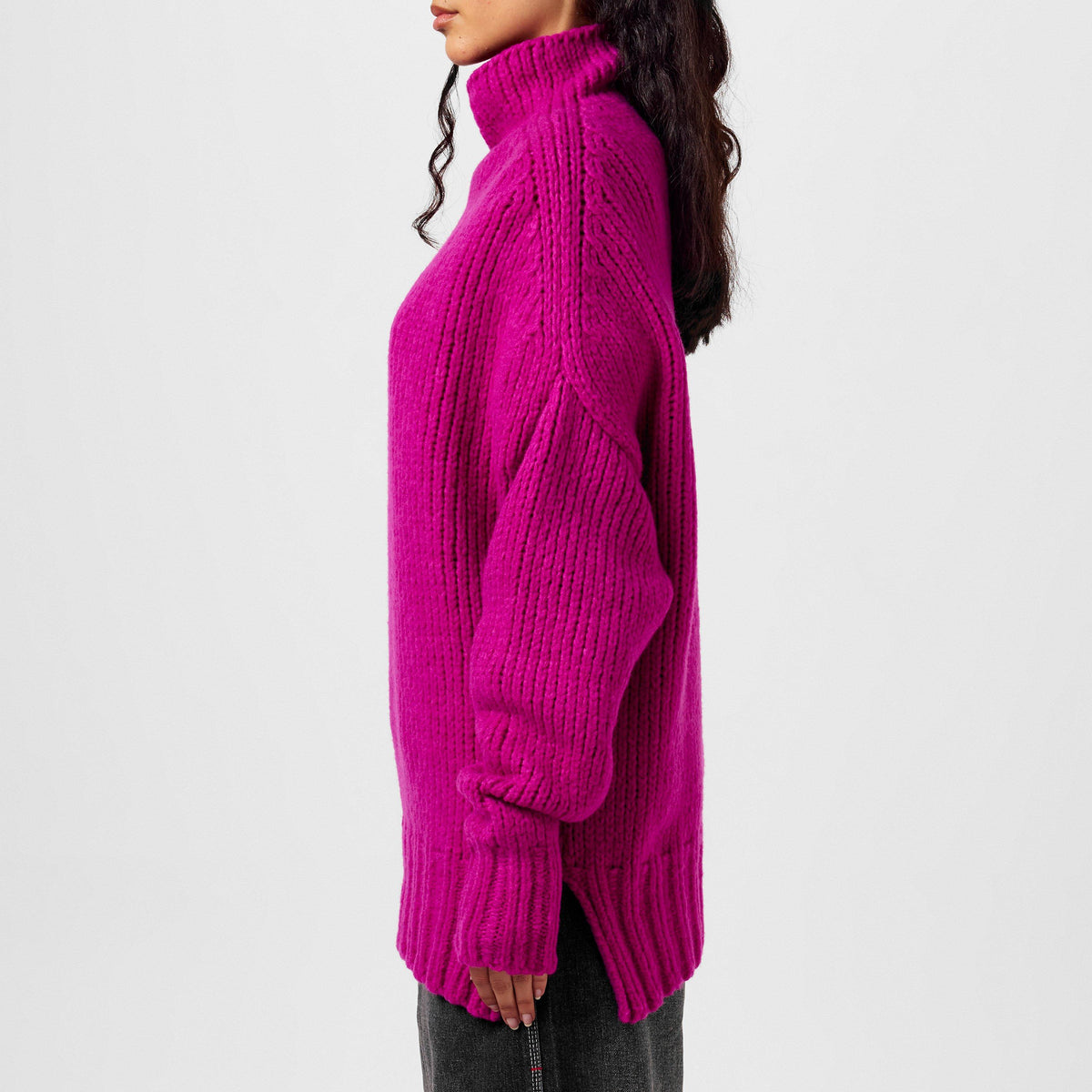 Drop Shoulder Turtleneck Jumper