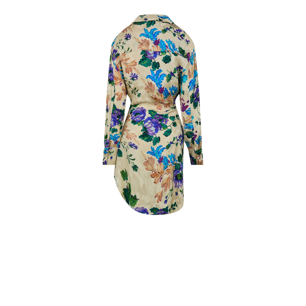 Floral Asymmetric Shirt Dress