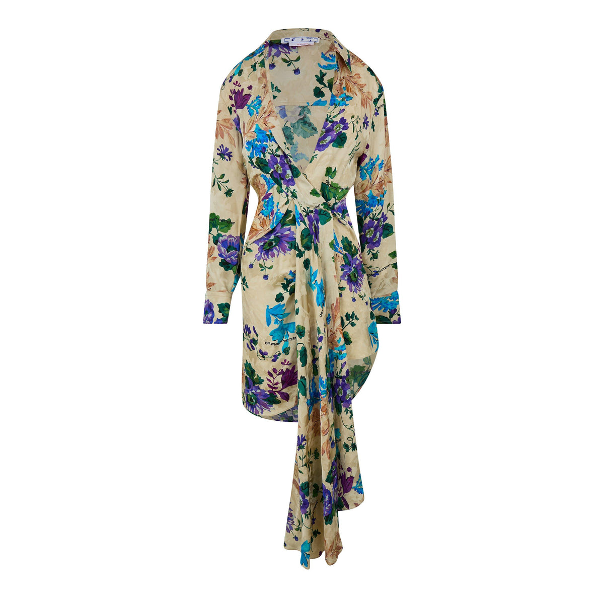 Floral Asymmetric Shirt Dress