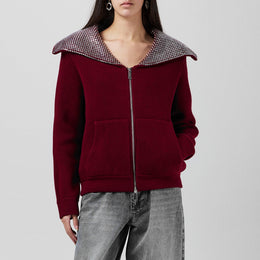 Diamante Knitted Crew Neck Jumper