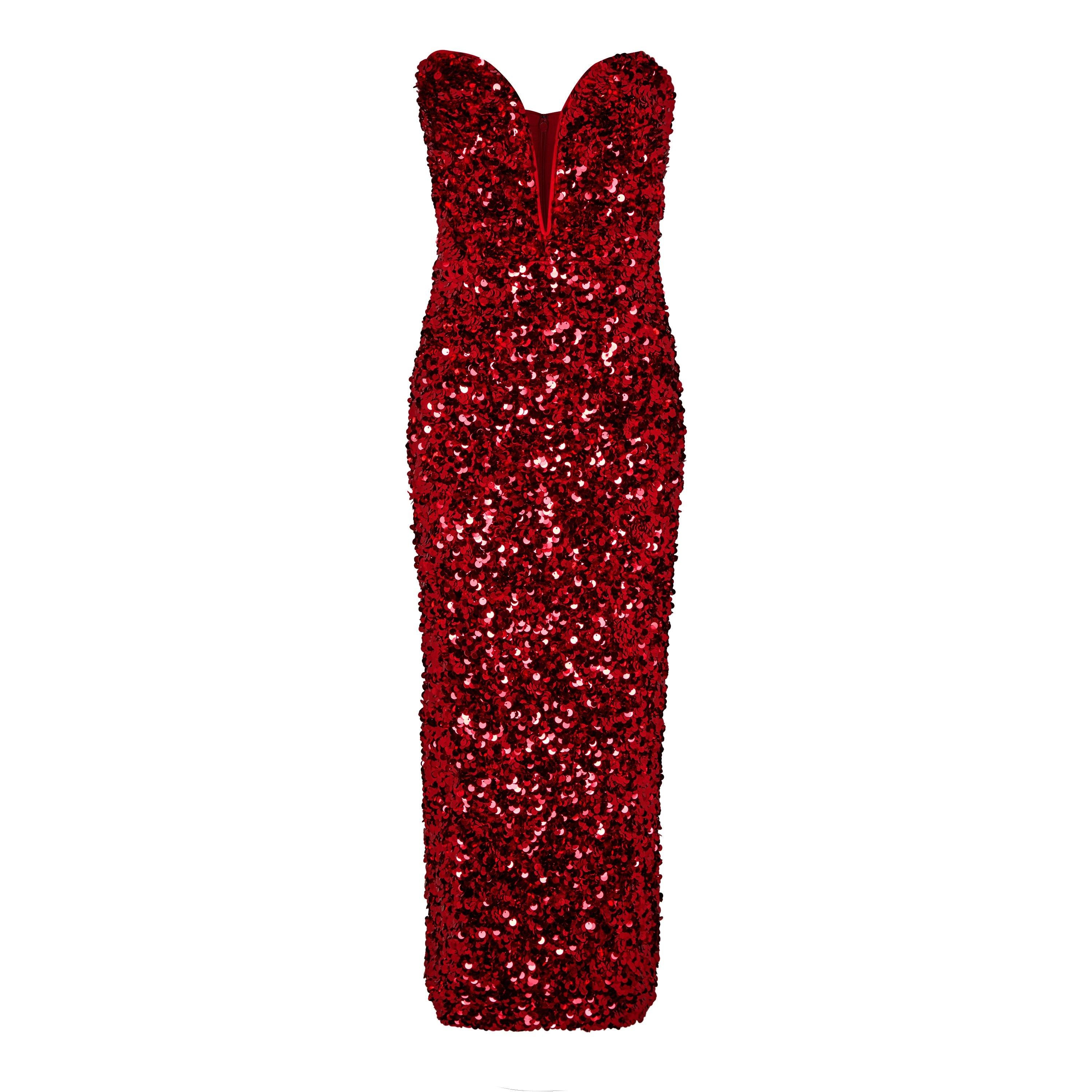 3d Sequin Midi Dress