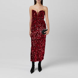 3d Sequin Midi Dress
