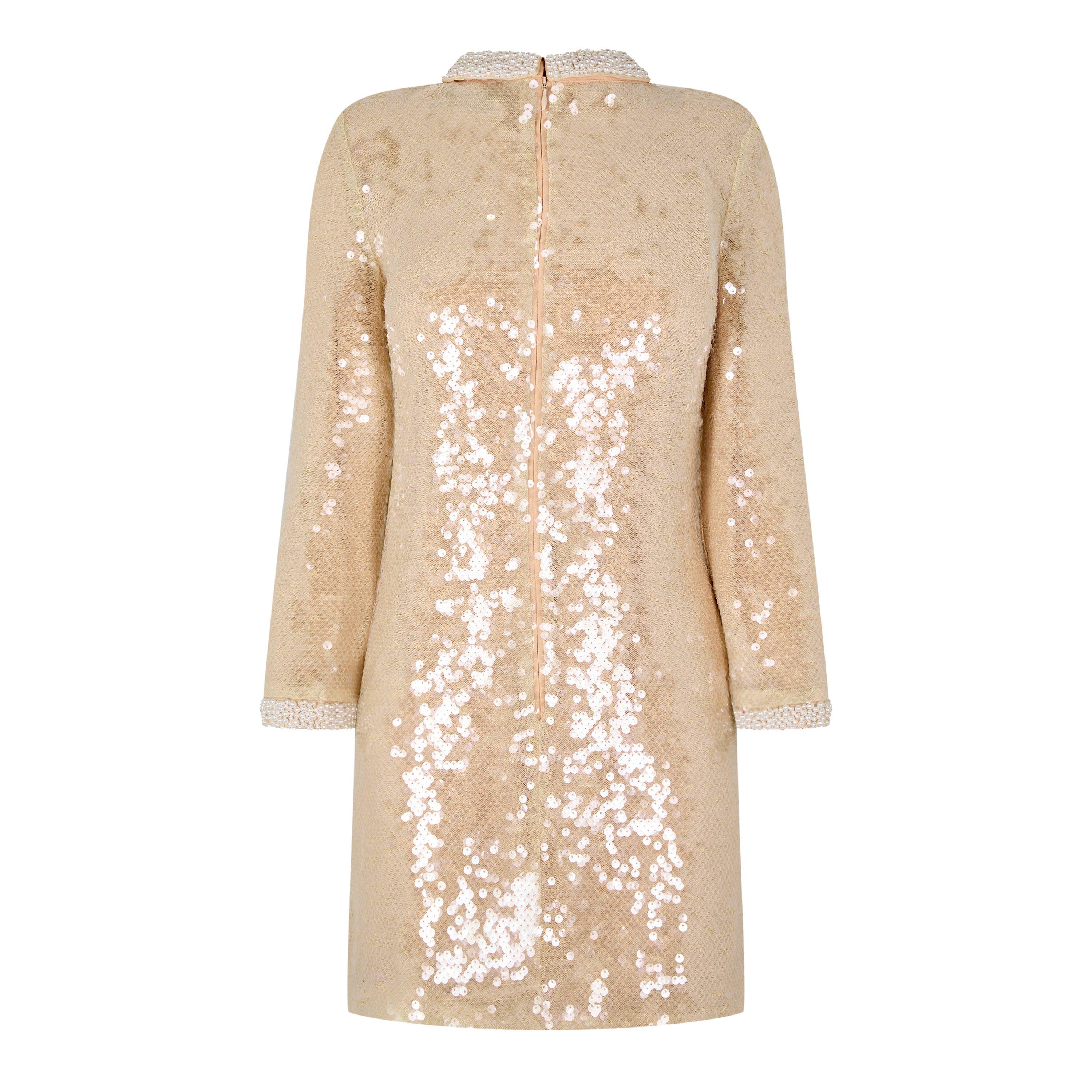 Pearl Sequined Mini Dress