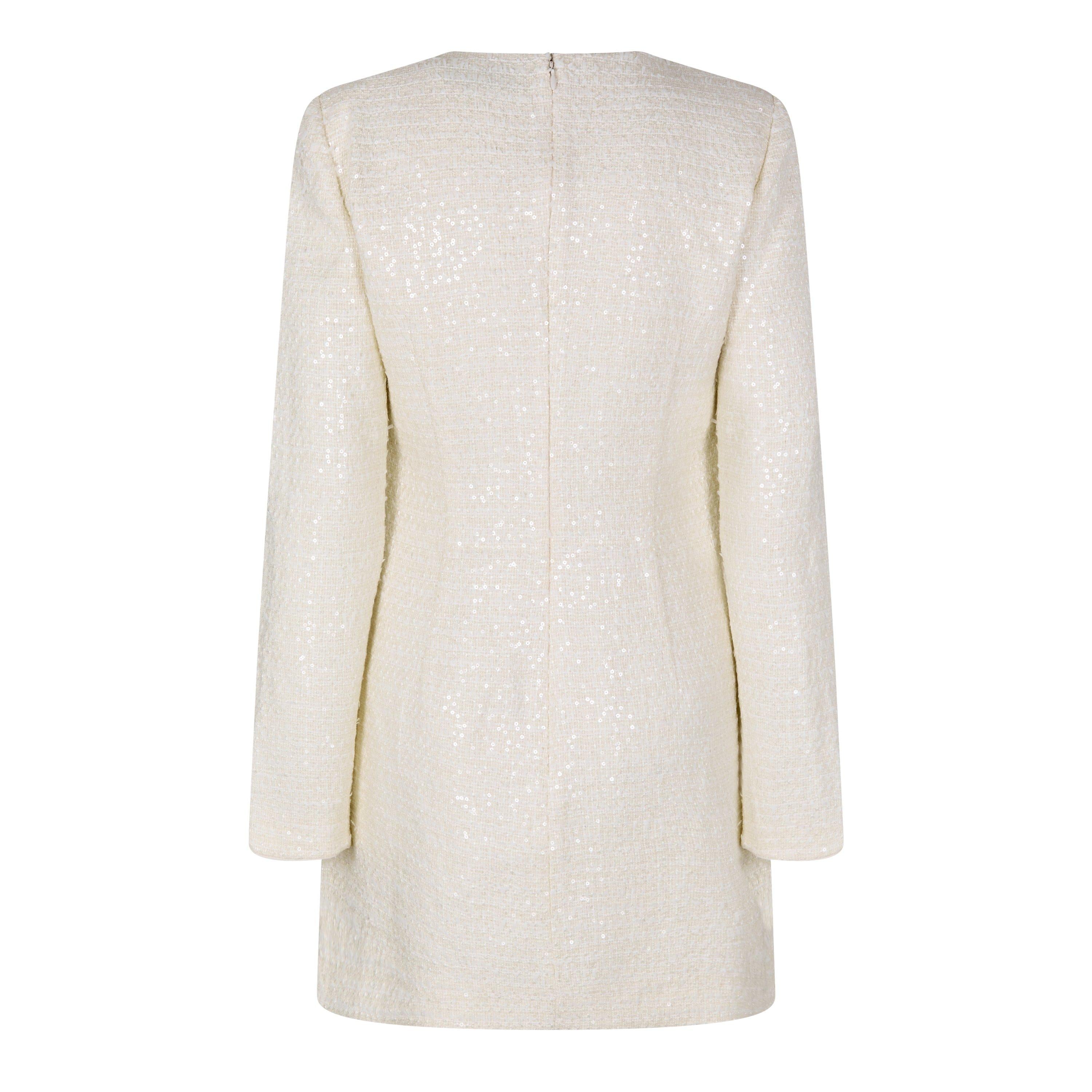 Boucle Diamante Bow Mini Dress