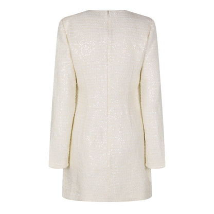 Boucle Diamante Bow Mini Dress