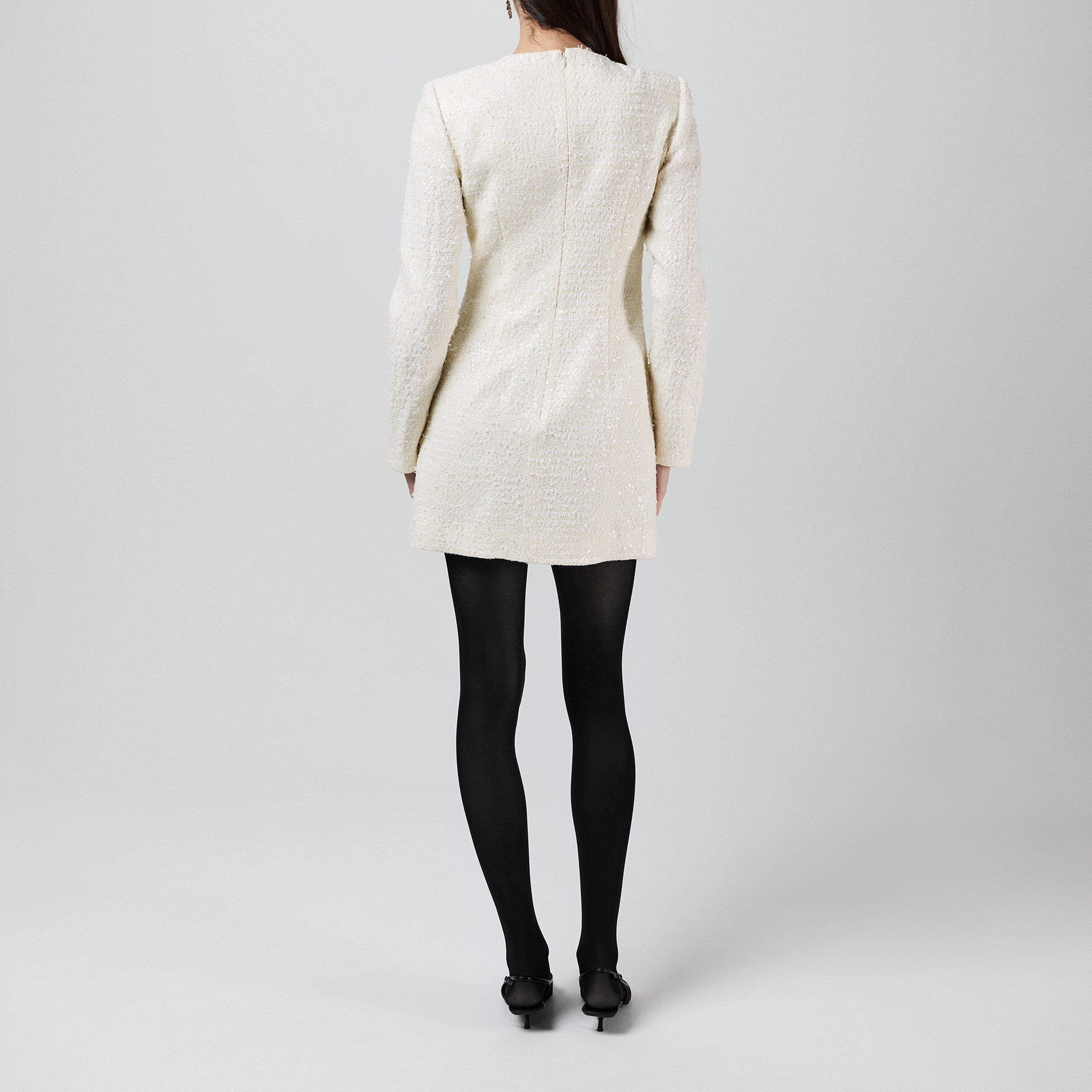 Boucle Diamante Bow Mini Dress