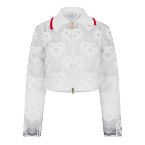 Gradient Heart Monogram Towelling Jacket