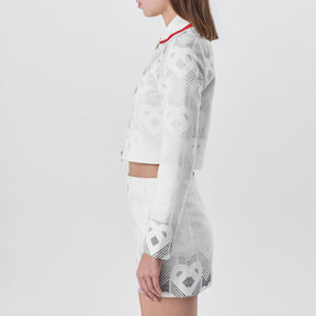 Gradient Heart Monogram Towelling Jacket