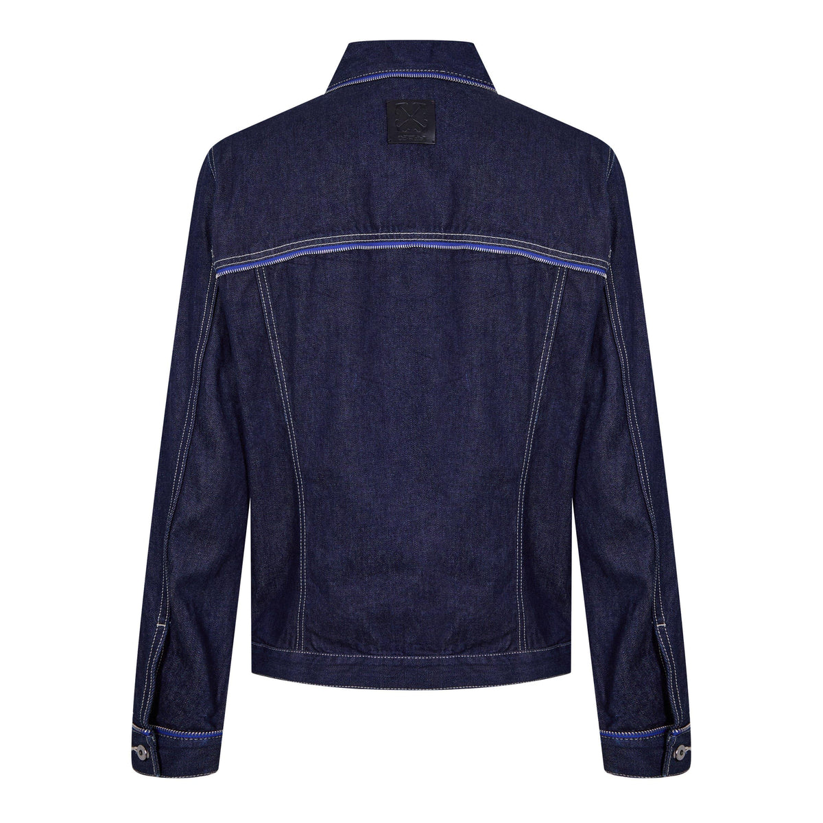 Zip-Embellished Denim Jacket