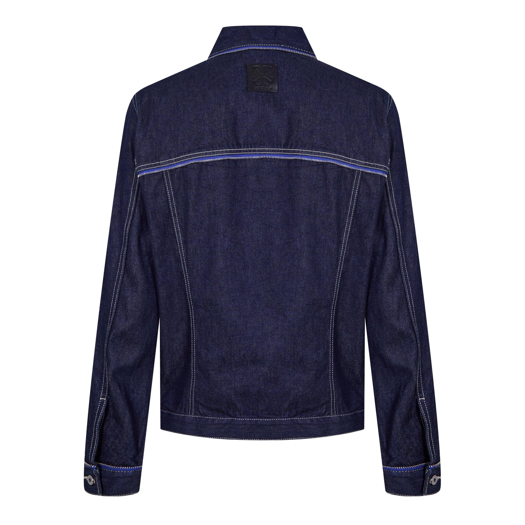 Zip-Embellished Denim Jacket